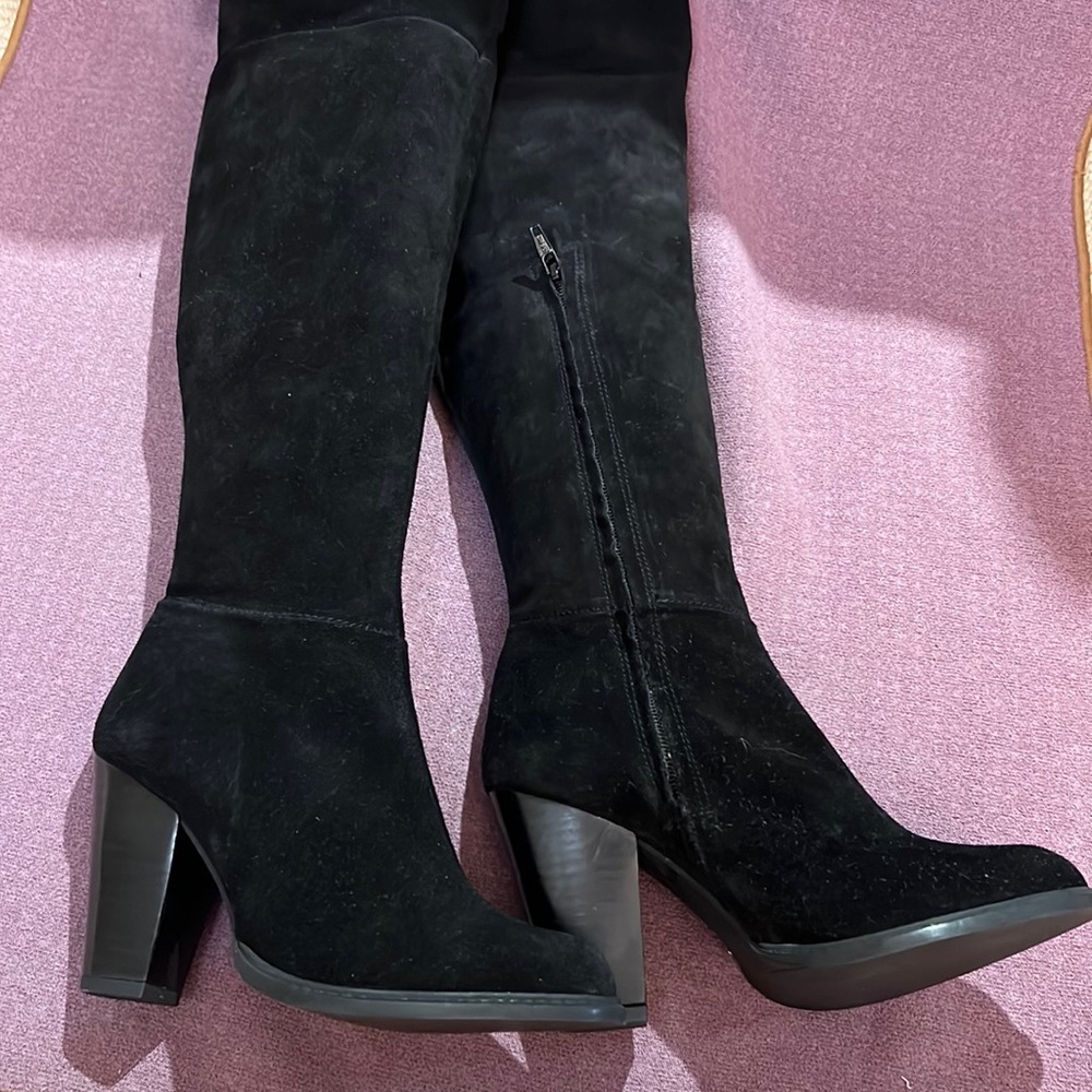 New Zara Black knee high boots